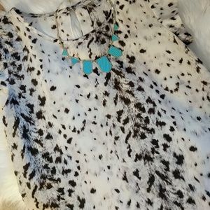 Joie snow leopard blouse